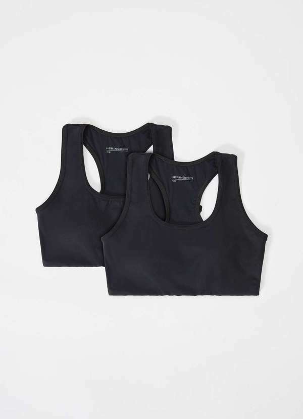Hering - Kit com 2 Tops Esportivos Feminino Nadador Preto