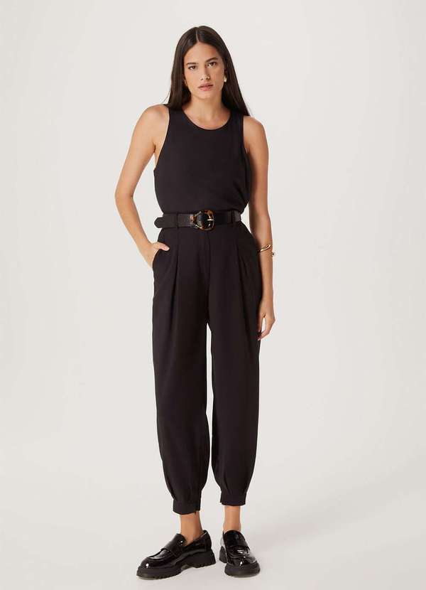 Hering - Regata Basica Feminina Decote Halter Neck Preto