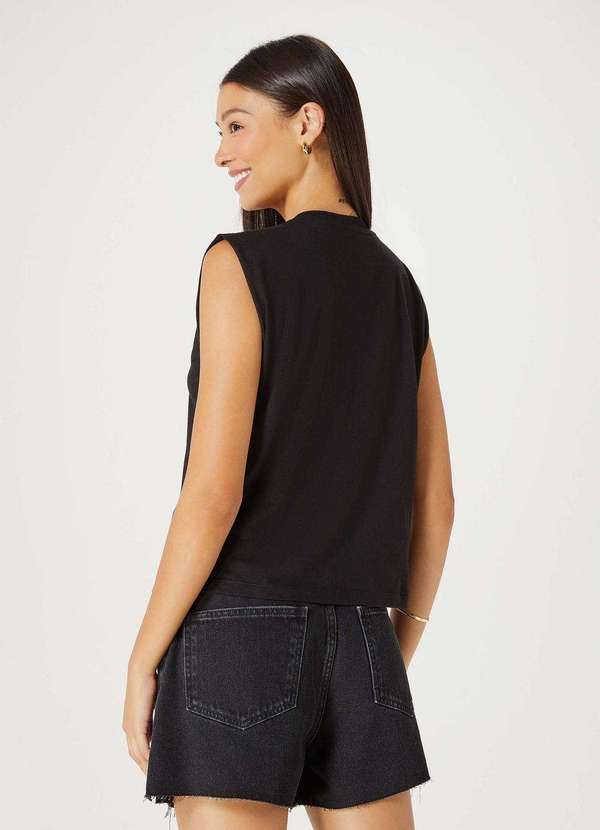 Hering - Regata Basica Feminina Muscle Tee Preto 3