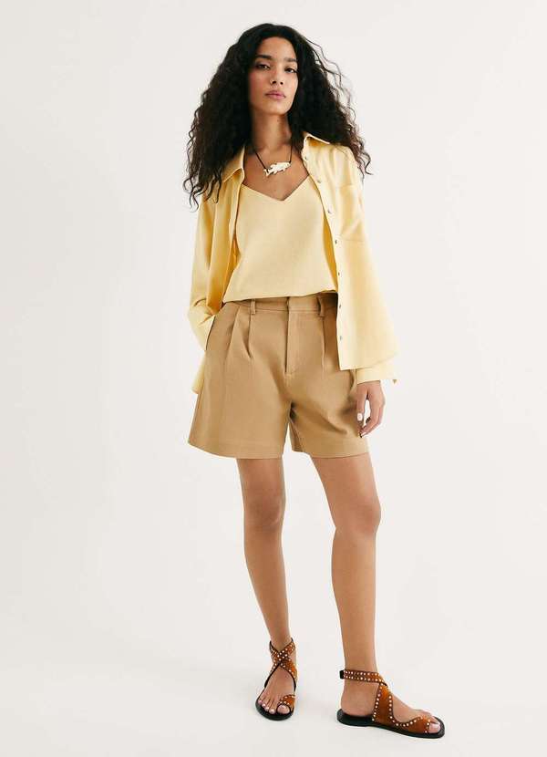 Hering - Regata Feminina Decote V Box Amarelo 2