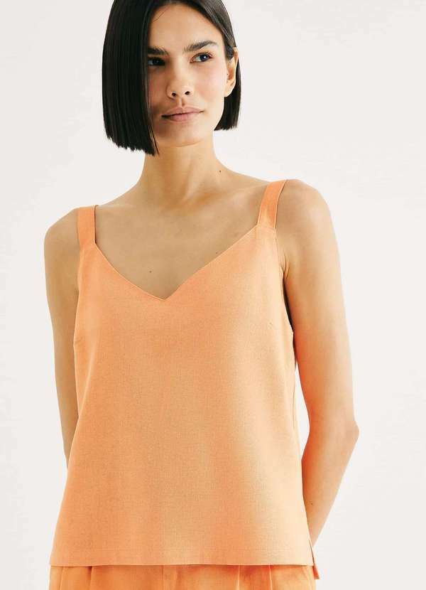 Hering - Regata Feminina Decote V Box Laranja 5