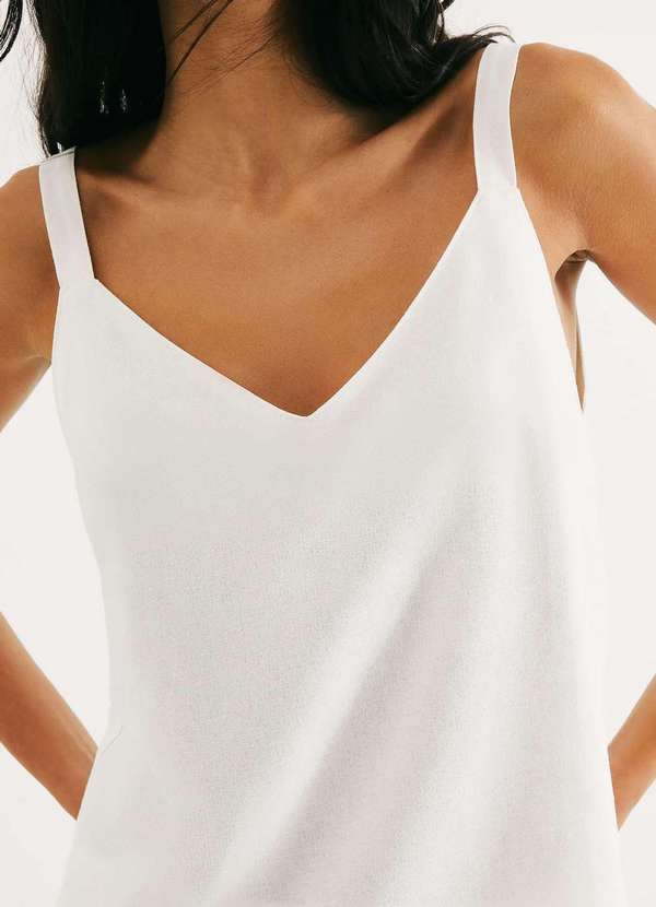 Hering - Regata Feminina Decote V Box Branco 4