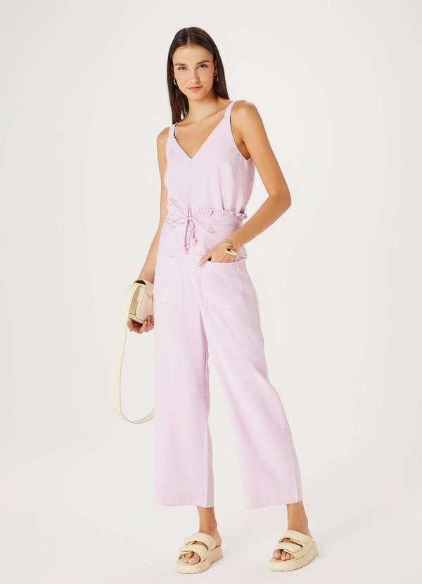 Hering - Regata Feminina Decote V em Viscose Rosa