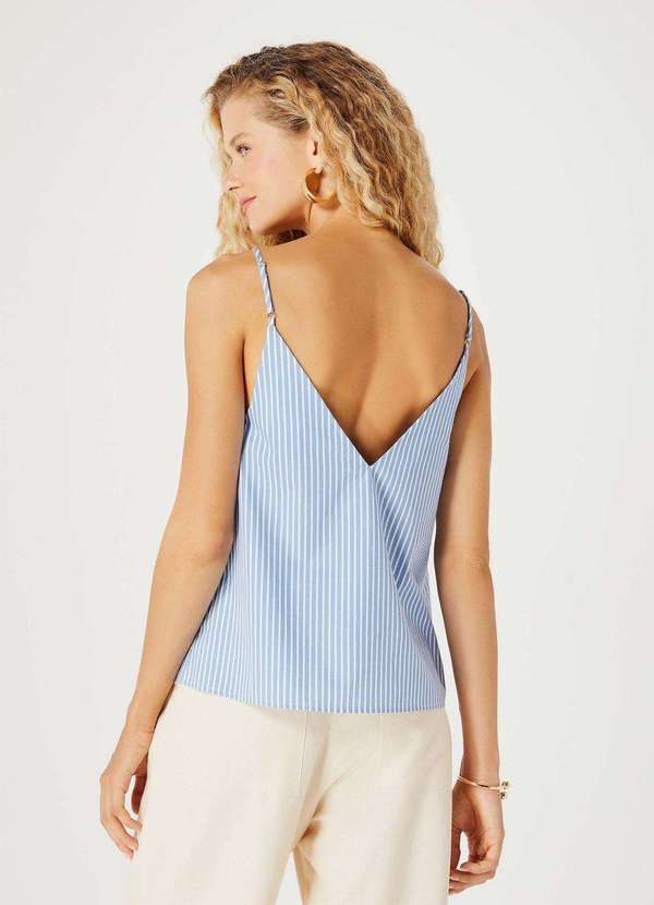 Hering - Regata Feminina em Tricoline Azul 3