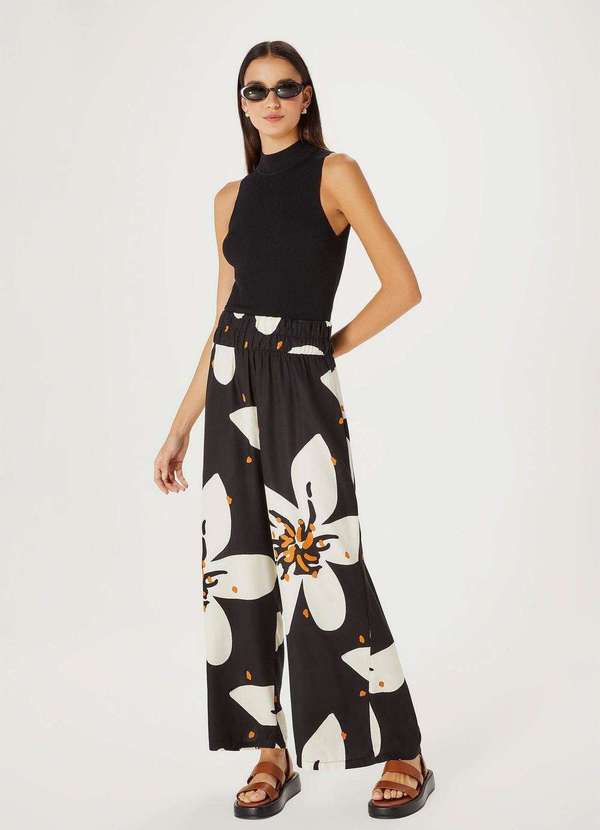 Hering - Regata Feminina Gola Alta em Trico Canelado Preto 2