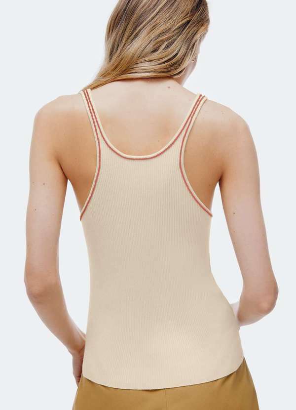 Hering - Regata Feminina Slim em Trico Leve Branco 3