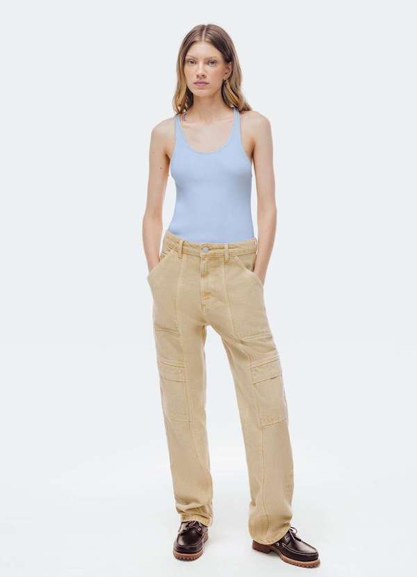 Hering - Regata Feminina Slim em Trico Leve Azul 4