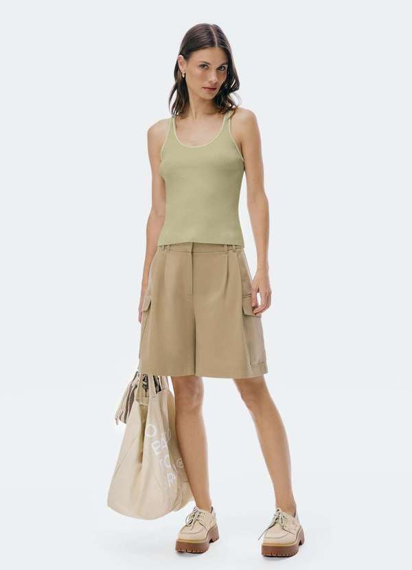 Hering - Regata Feminina Slim em Trico Leve Verde 5