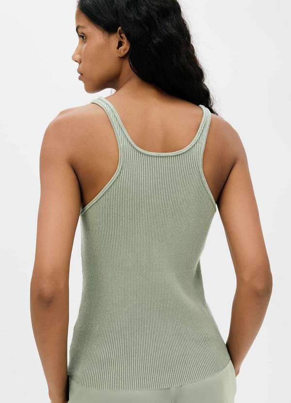 Hering - Regata Feminina Slim em Trico Leve Verde 3