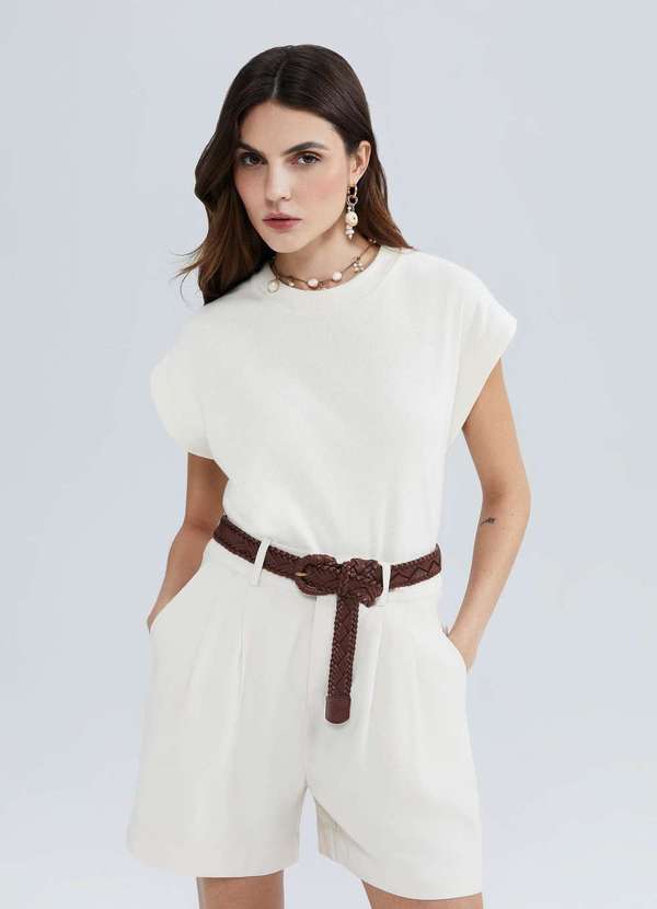 Hering - Regata Muscle Feminina em Ribana Bege