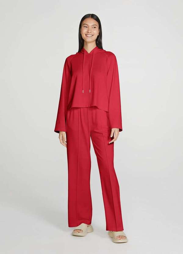 Hering - Calca Feminina Cintura Super Alta Vermelho 2