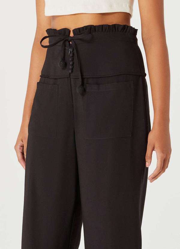 Hering - Calca Feminina Clochard Cintura Alta Preto 4