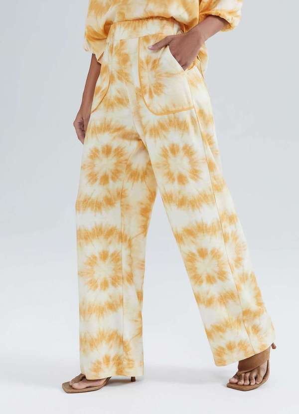 Hering - Calca Feminina Reta Cintura Alta Amarelo 2