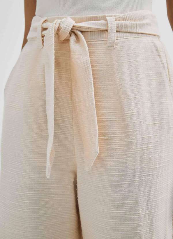 Hering - Calca Feminina Reta Cintura Alta Clochard Bege 4