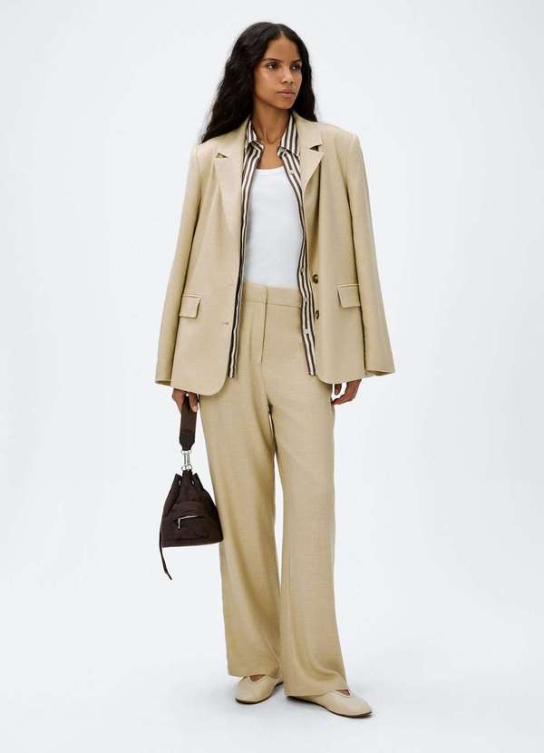 Hering - Calca Feminina Reta em Viscolinho Laranja