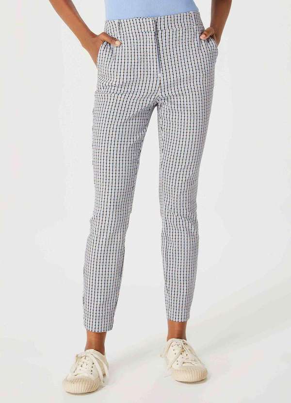 Hering - Calca Feminina Slim em Alfaiataria Azul 2