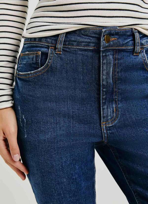 Hering - Calca Jeans Basica Feminina Cintura Media Azul 2