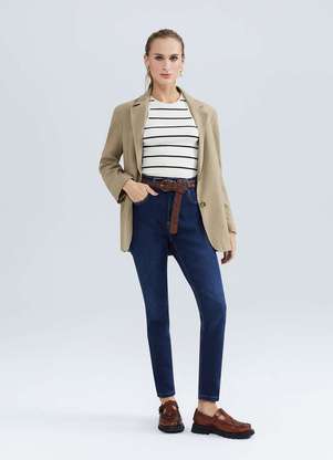 Hering - Calca Jeans Basica Feminina Cintura Media Skinny - HERING