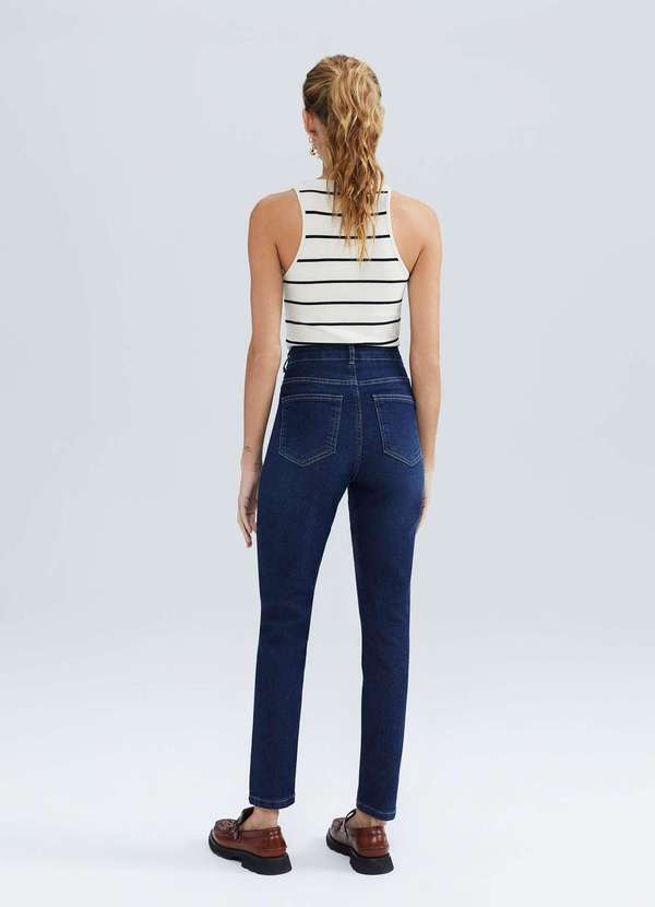 Hering - Calca Jeans Basica Feminina Cintura Media Skinny Azul 3