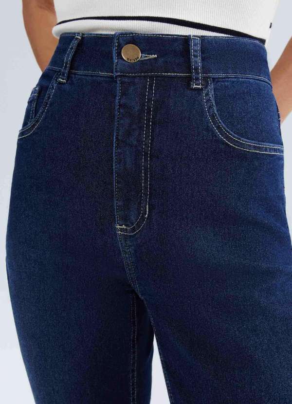 Hering - Calca Jeans Basica Feminina Cintura Media Skinny Azul 5