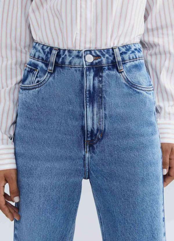 Hering - Calca Jeans Feminina Pantalona Azul 4