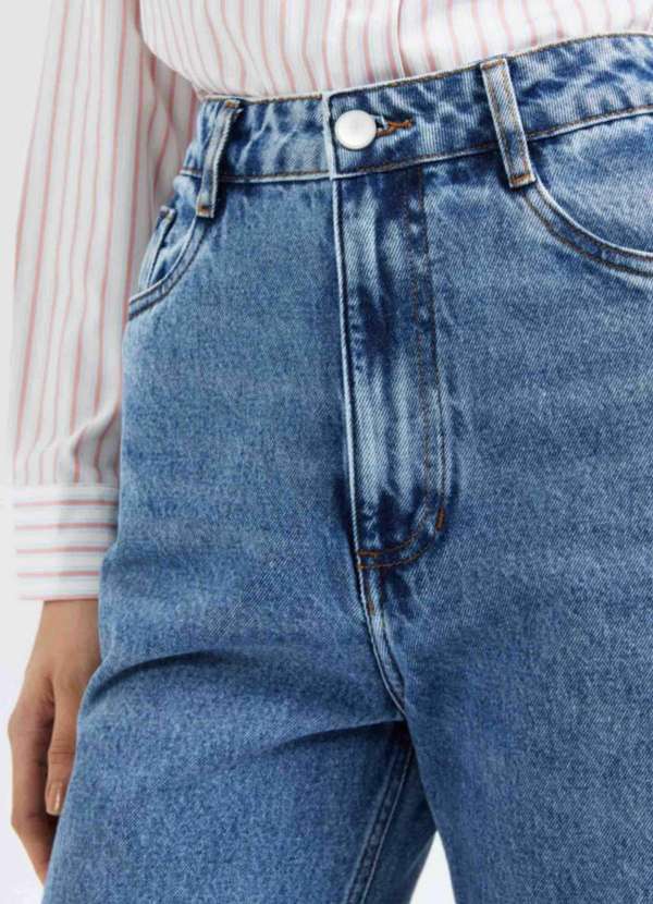Hering - Calca Jeans Feminina Pantalona Azul 5