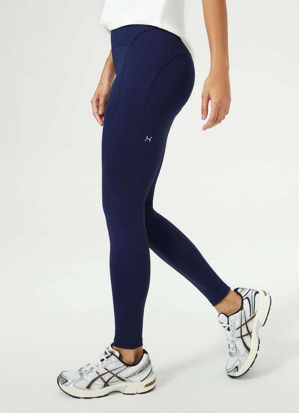 Hering - Calca Legging Esportiva Feminina com Contraste Azul 2