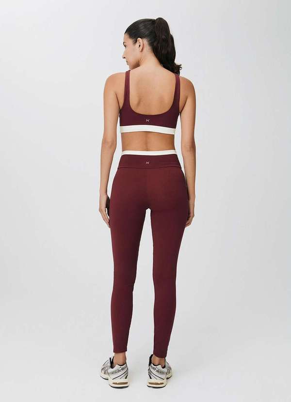 Hering - Calca Legging Esportiva Feminina com Fio Lycra Vermelho 3