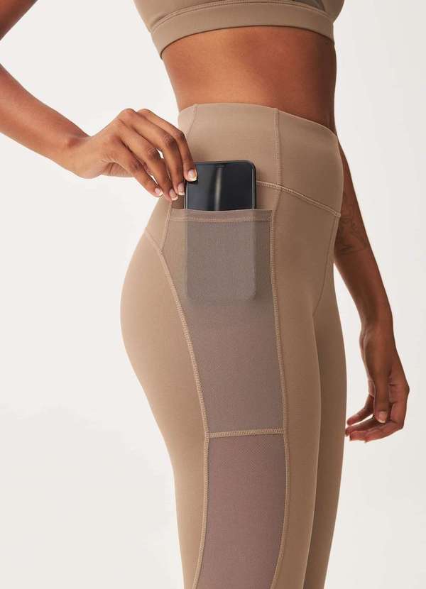 Hering - Calca Legging Esportiva Feminina Easy Care Marrom 3