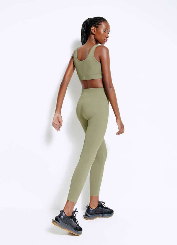 Hering - Calca Legging Esportiva Feminina sem Costura Verde 3