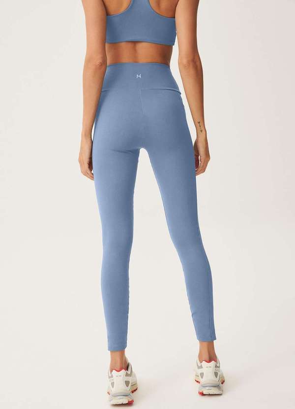 Hering - Calca Legging Feminina Esportiva com Fio Lycra Azul 3