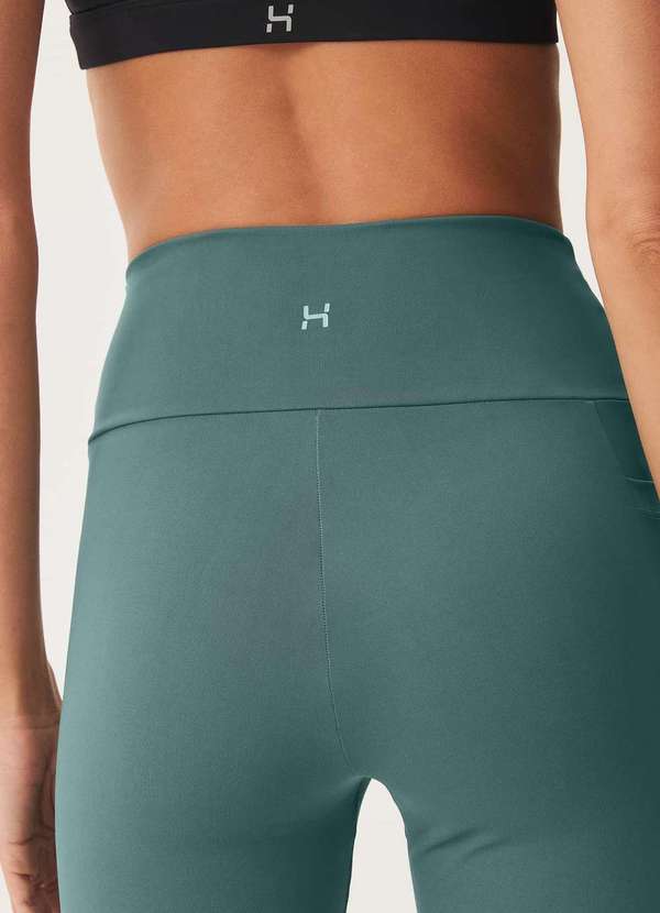 Hering - Calca Legging Feminina Esportiva com Fio Lycra Verde 2