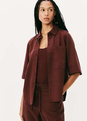 Hering - Camisa Feminina Manga Curta em Liocel - HERING