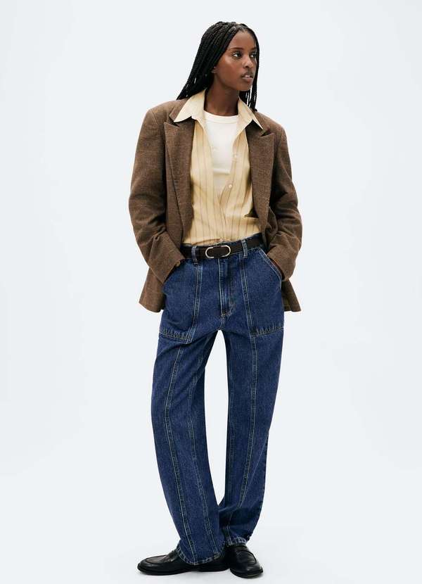 Hering - Camisa Feminina Manga Longa em Fio Tinto Bege 4