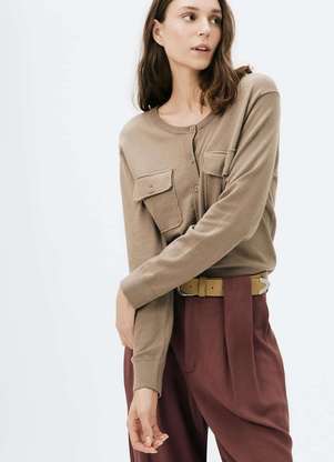 Hering - Cardigan Feminino Decore Redondo em Trico - HERING