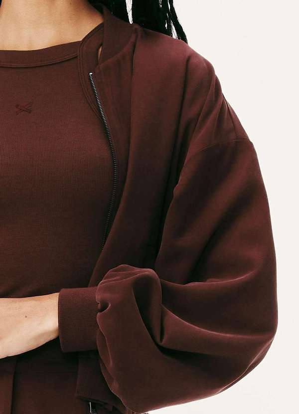 Hering - Jaqueta Feminina Bomber Peach Touch Marrom 3