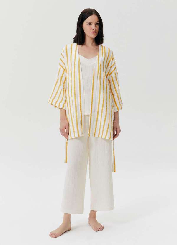 Hering - Robe Estampado Manga 7/8 Amarelo 4