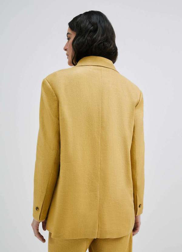 Hering - Blazer Feminino em Viscolinho Amarelo 3