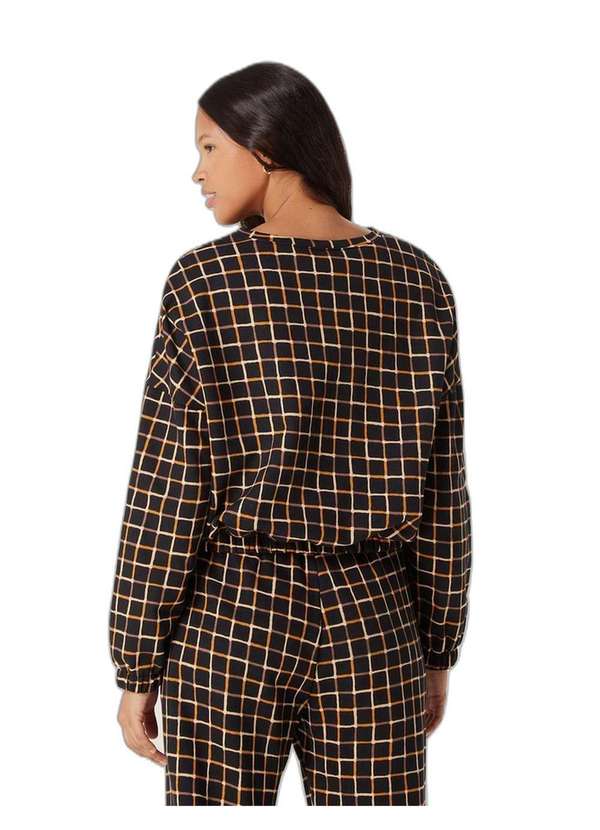 Hering - Blusao em Moletom Feminino Animal Print Preto 3