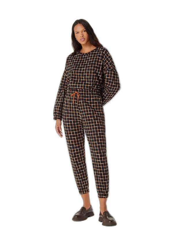 Hering - Blusao em Moletom Feminino Animal Print Preto 4