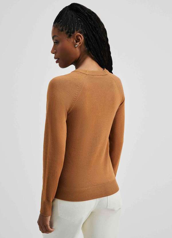 Hering - Cardigan Feminino em Trico Marrom 3