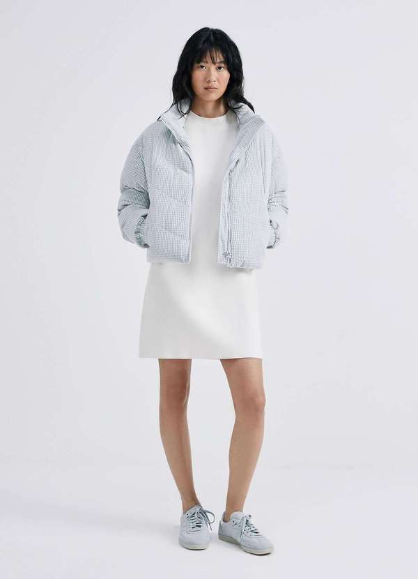 Hering - Jaqueta Feminina Puffer Texturizada Cinza 2