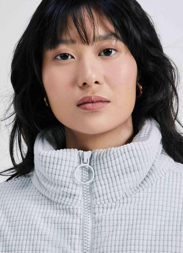 Hering - Jaqueta Feminina Puffer Texturizada Cinza 4