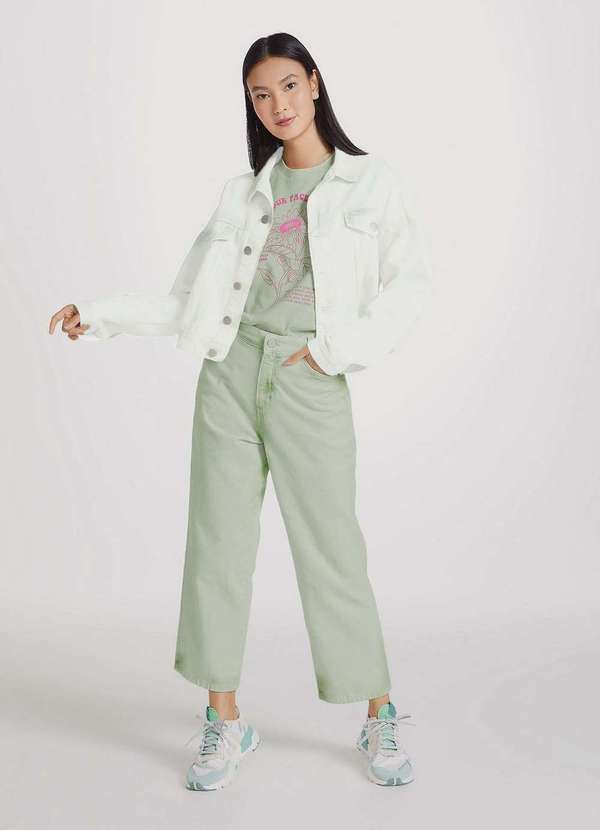 Hering - Jaqueta Oversized Feminina em Sarja Branco 2