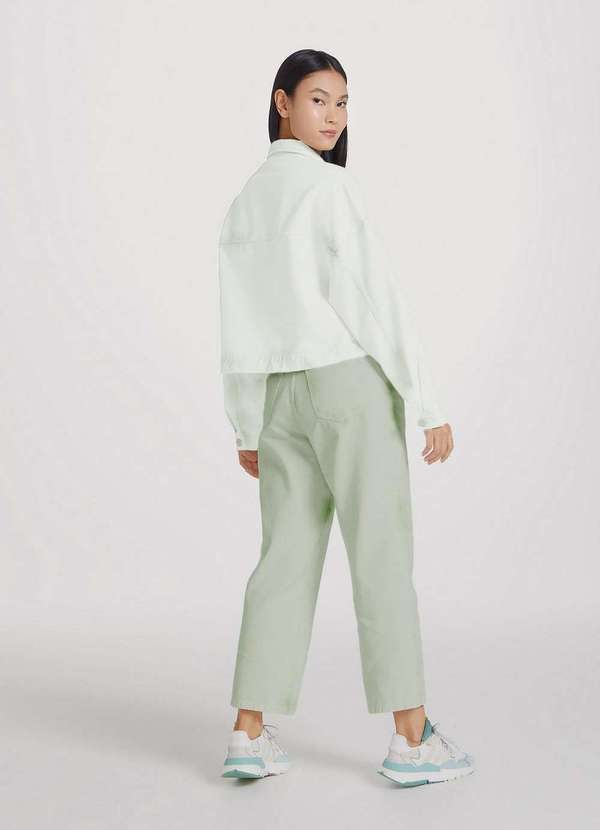 Hering - Jaqueta Oversized Feminina em Sarja Branco 3