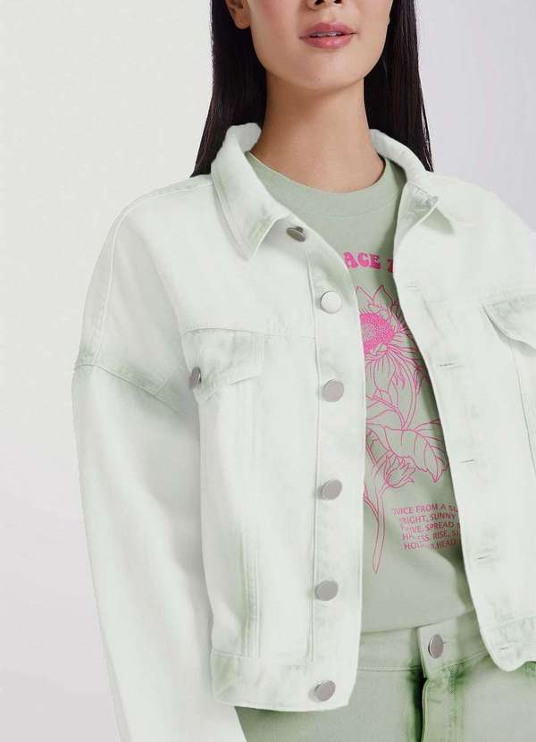 Hering - Jaqueta Oversized Feminina em Sarja Branco 6