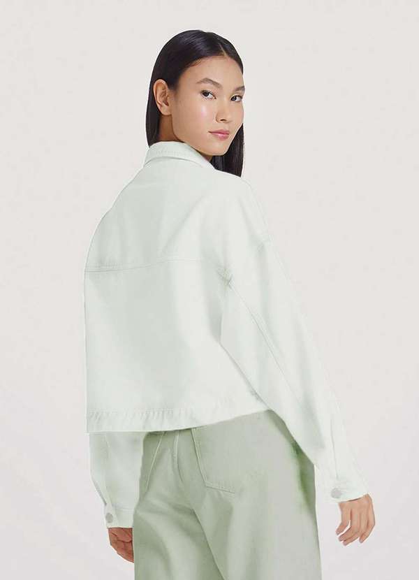 Hering - Jaqueta Oversized Feminina em Sarja Branco 7