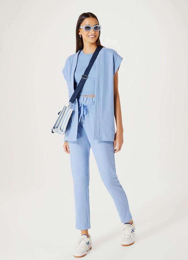 Hering - Colete Feminino Muscle em Malha Rustica Azul