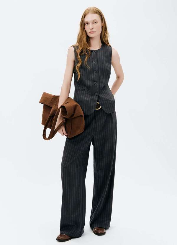 Hering - Colete Feminino Alongado Fio Tinto Cinza 4