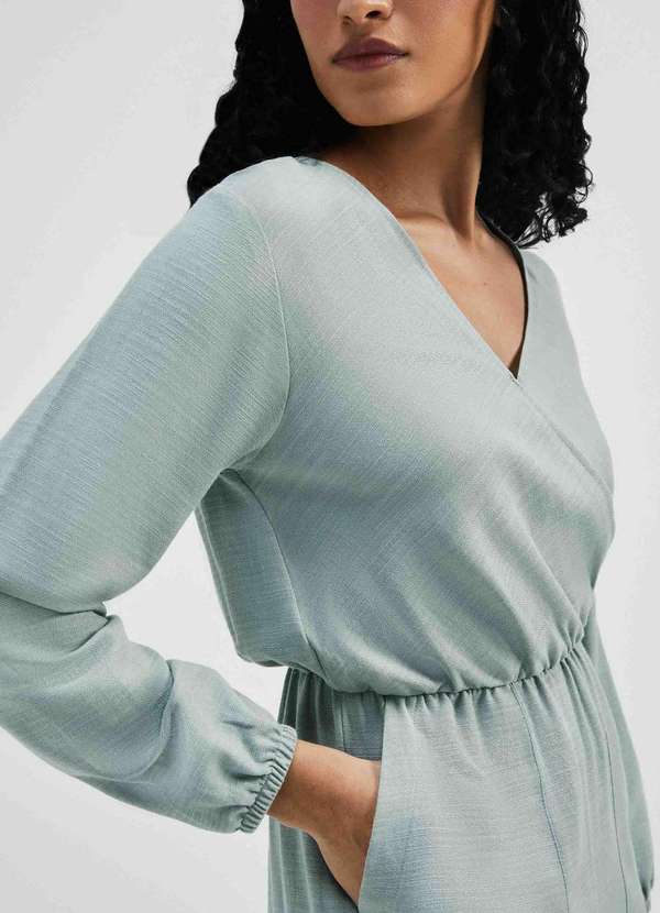 Hering - Macacao Longo Feminino Transpassado Verde 2